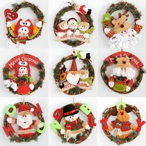 クリスマスリース クリスマス飾り付け 壁掛け飾り 玄関ドア 花 冬 手作り フラワーリース部屋 ドア 飾りガーデニング 雑貨 装飾 ギフト お店｜yamashita-mst