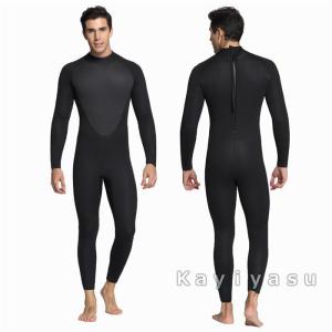 ウェットスーツ 5mm メンズ ダイビングスーツ サーフィン フルスーツ 長袖 長ズボン 上下一体型 水着 男性用 マリンスポーツ 保温 水泳｜yamashita-mst