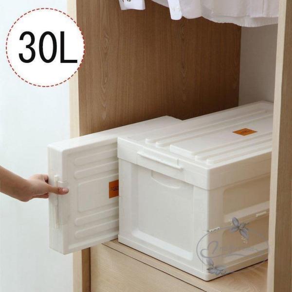 収納ボックス折りたたみ収納ケースクリアケースクリアボックス衣装ケースふた付きプラスチック大容量積み重...