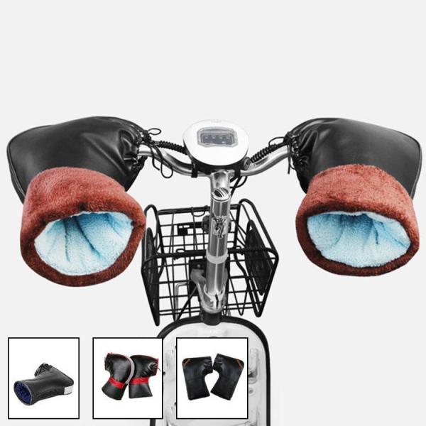 バイク用手袋 バイクハンドルカバー 防水防風 ハンドルウォーマー バイク防寒カバー 電動自転車防風カ...