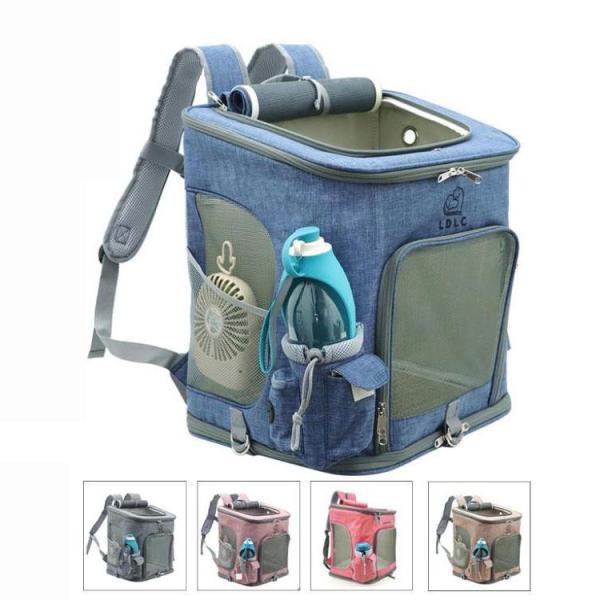 ペットキャリーバッグ 小型犬用 バックパック/リュック ペット キャリア メッシュ 通気性良い 子猫...