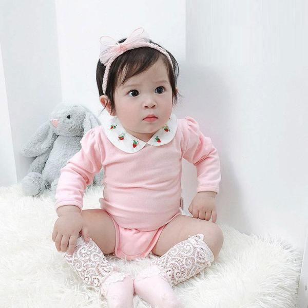 長袖 ロンパース 肌着 つなぎ 秋冬　新生児 幼児 かわいい カバーオール 女の子ジャンプスーツ　ベ...
