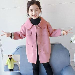 ピーコート　Pコート キッズコート ミドル丈 秋冬　ラシャコート　女の子 子供服　ジュニア　アウター　ジャケット　キッズ　中綿コート 防寒｜yamashita-mst