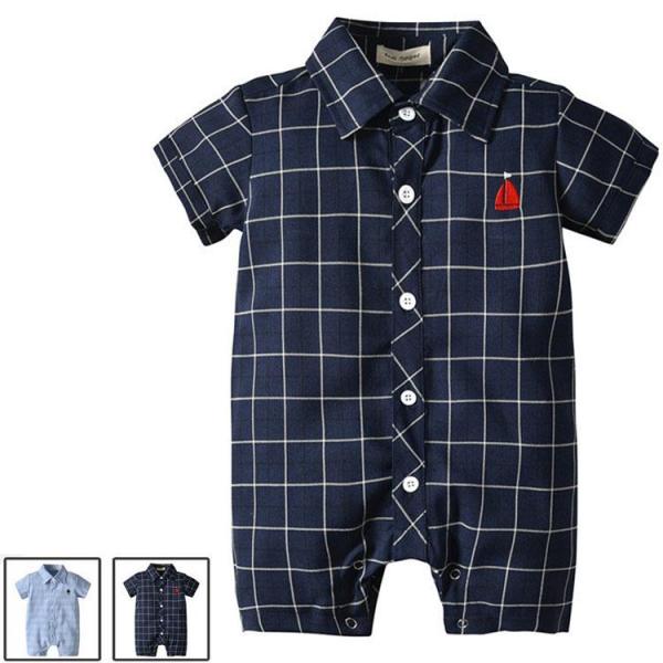 1点 2点セット 半袖 ロンパース 防寒着 つなぎ 春夏 新生児 幼児 カバーオール 男の子 ジャン...