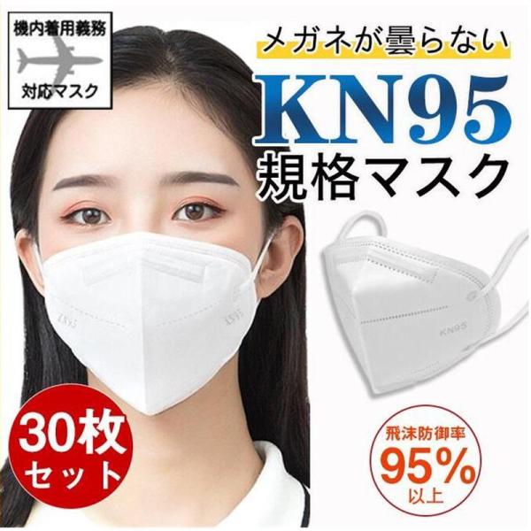 KN95マスク N95 30枚 使い捨て 立体 5層構造 不織布 男女兼用  防塵マスク 乾燥対策 ...