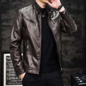 革ジャン メンズ レザージャケット レザー バイクジャケット ライダース ブルゾン ス カジュアル スリム 着痩せ おしゃれ 秋冬 カーゴ 大人｜yamashita-mst