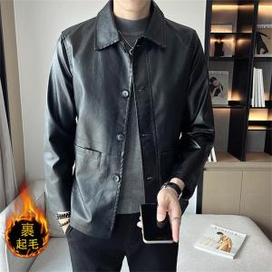 革ジャン メンズ レザージャケット 裏起毛 バイクジャケット ライダース ブルゾン ス カジュアル 防風 防寒 おしゃれ 秋冬 冬服｜yamashita-mst