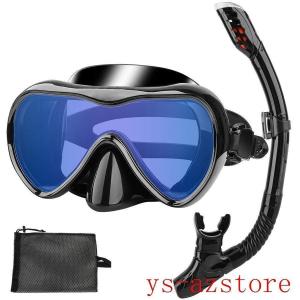 発送シュノーケリング シュノーケル マスク スノーケル 水中メガネ 曇り止め ダイビングマスク サイズ調整可能 男女兼用｜yamashita-mst