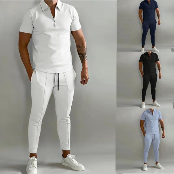 【値下げ】ジャージセットアップ メンズ ポロシャツ セットアップ メンズ長ズボン部屋着 POLOシャ...