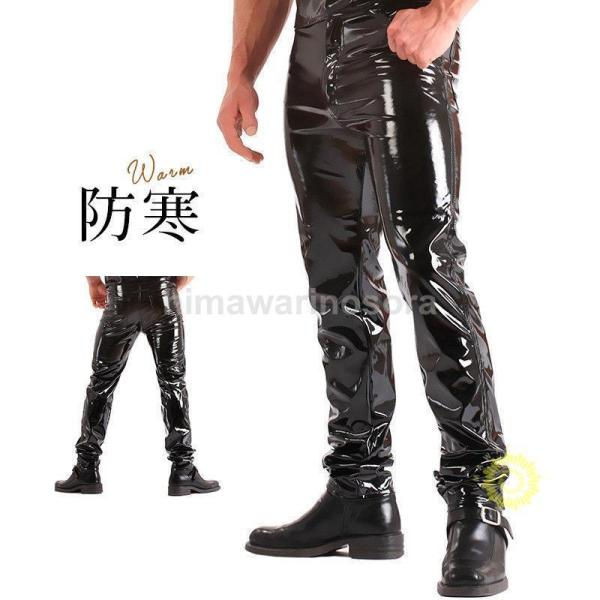 レザーパンツ メンズ バイクパンツ ロングパンツ 革パンツ 皮パンツ 春秋冬 ライダースパンツ 長ズ...