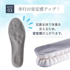 インソール 疲れない 中敷き 衝撃吸収 足底筋...の詳細画像4