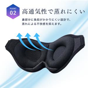 アイマスク 立体 睡眠 安眠 グッズ 遮光 旅...の詳細画像4