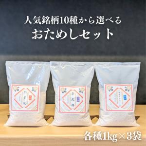 米 お米 お試し 食べ比べ セット 選べる 人気10銘柄 3kg 1kg×3袋 マイスター厳選 令和5年産 熨斗無料 グルメ ギフト 嬉しいプレゼント付き 送料無料｜yamasina