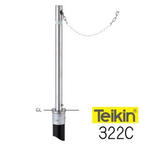 帝金バリカー 322 上下式 48.6mm径 取替用支柱（交換用ポール