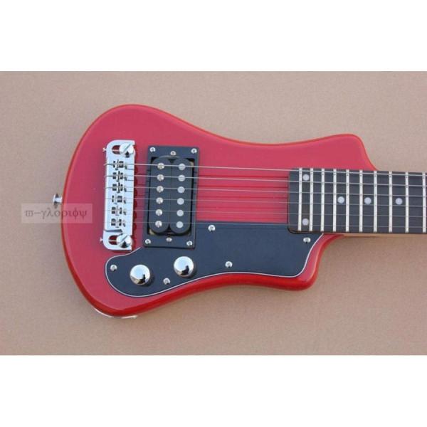 良質ミニエレキギタートラベルギター無料バッグ (Color : Red Size : 34 inch...