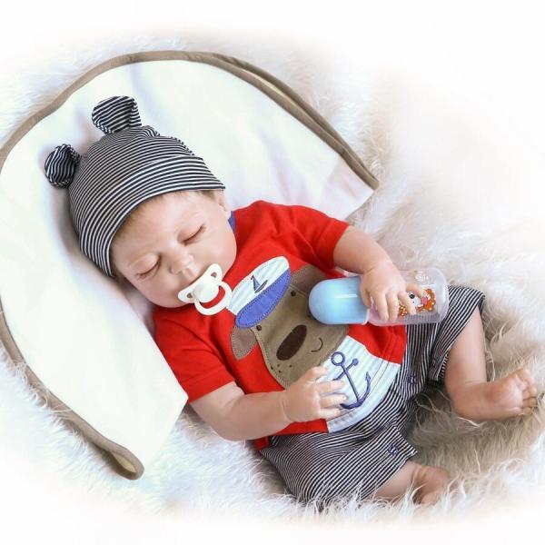 リボーンドール 赤ちゃん人形 全身シリコン ベビー抱き人形 衣装付き リアル 新生児 熟睡中