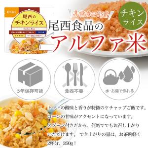 非常食 送料無料 尾西食品 アルファ米 チキン...の詳細画像2