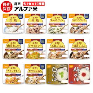 非常食 非常食セット 尾西食品 アルファ米 ごはん 12種類 全部セット 避難食品  送料無料