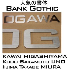 戸建て表札　切り文字　【Bank Gothic】ステンレス４ｍｍ厚切り文字表札　書体【Bank Gothic】　当店のお勧め商品です。｜yamato-design