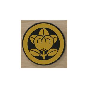 丸に橘　家紋エンブレム 10cm