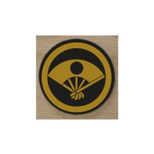 丸に三つ割り剣花菱崩し 家紋エンブレム20cm : ヤマトデザインヤフー店