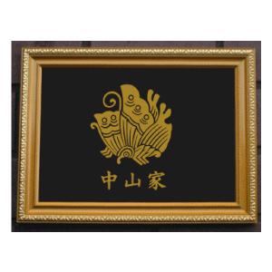 下り藤に橘】金色額入り家紋 : ヤマトデザインヤフー店 - 通販 - Yahoo