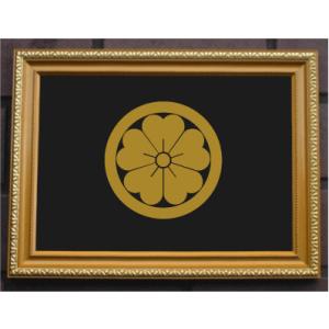 金色額入り家紋【七つ割源氏車】 : ヤマトデザインヤフー店 - 通販