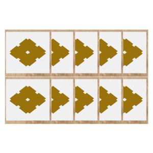 家紋シール 5cm１０枚入り 家紋シールお買い得　【太井桁】