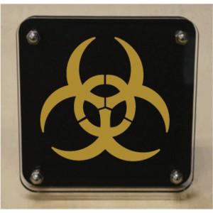 家紋盾200mm　二層式の家紋盾　スタンド式の家紋盾　人気の家紋盾　金色家紋・黒色家紋おしゃれな家紋...