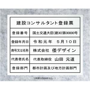 建設コンサルタント登録票【アクリル白色３mm厚】 400mmx350mm　日本全国にスピード配送。