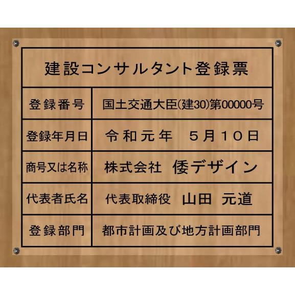 建設コンサルタント登録票【アクリル透明色３mm厚】 400mmx350mm　日本全国にスピード配送。
