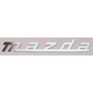 MAZDAエンブレム　350mmx50mm　ステンレスヘアーライン仕上げ｜yamato-design