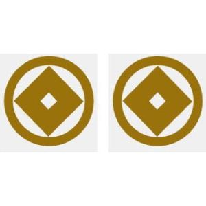 家紋シール 5cm ２枚入り　金色家紋シール・銀色家紋シール・黒色家紋シール　人気の家紋シール１〜２営業日短納期で　