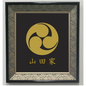 壁掛け額入り家紋 【丸に剣花角】 : ヤマトデザインヤフー店