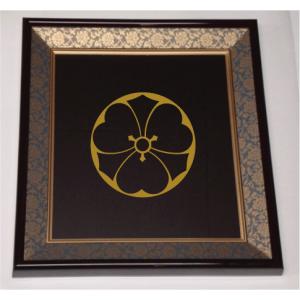 金色額入り家紋【丸に片喰】 : ヤマトデザインヤフー店 - 通販 - Yahoo