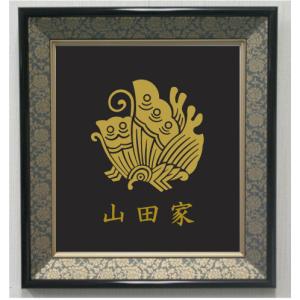 金色額入り家紋【七つ割源氏車】 : ヤマトデザインヤフー店 - 通販 
