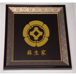 壁掛け額入り家紋 【丸に五三笹】 : ヤマトデザインヤフー店