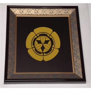 家紋入り 壁掛け オリジナル【⑯】 壁掛け額入り家紋 【丸に三つ星】 : ヤマトデザインヤフー店 - 通販