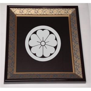 壁掛け額入り家紋 【丸に三つ星】 : ヤマトデザインヤフー店 - 通販