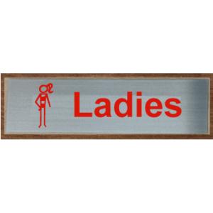 トイレマークステンレス横型プレート 200x80mm