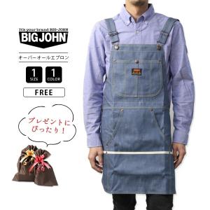 ビッグジョン エプロン BIG JOHN デニムカフェエプロン おしゃれ