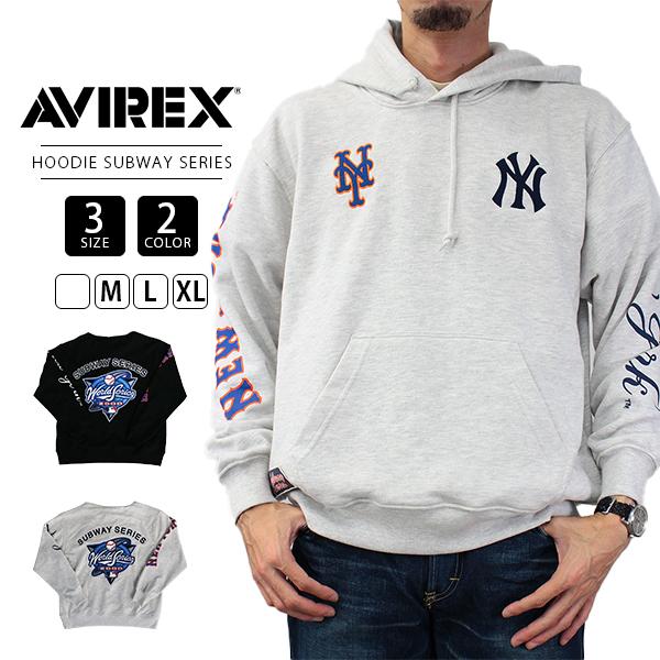 AVIREX スウェットパーカー アヴィレックス AVIREX×MLB HOODIE SUBWAY ...