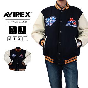 AVIREX ネイビースタジャン AVIREX（アヴィレックス） スタジャン - ネイビー メンズ : ZOZOTOWN
