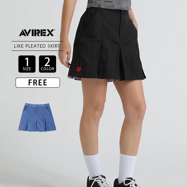 AVIREX アビレックス レディース Skirt-Style Nylon Pleated Shor...