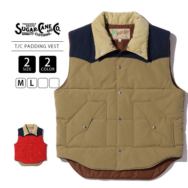 シュガーケーン 中綿ベスト SUGAR CANE アウター T/C PADDING VEST SC1...