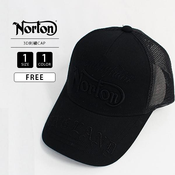 Norton ノートン メンズ メッシュキャップ 帽子 3D刺しゅう ツイルキャップ アメカジ カジ...