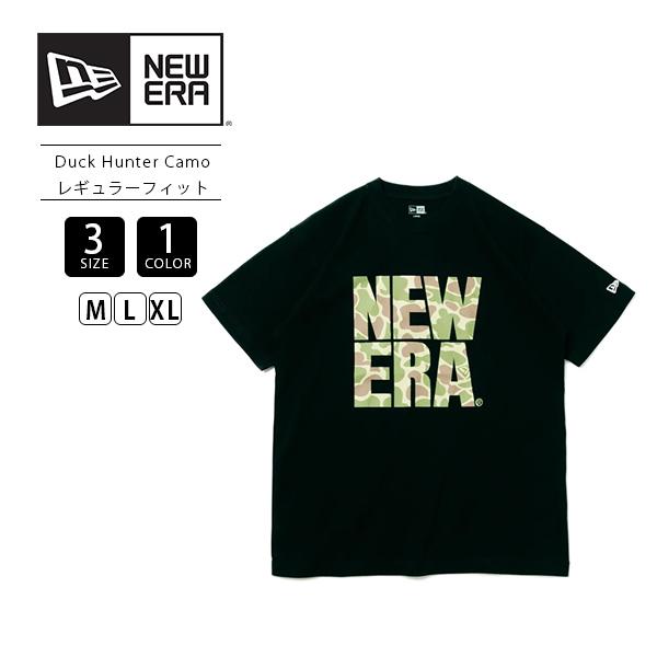 ニューエラ Tシャツ NEW ERA 半袖 コットン ダックハンターカモ スクエア レギュラーフィッ...