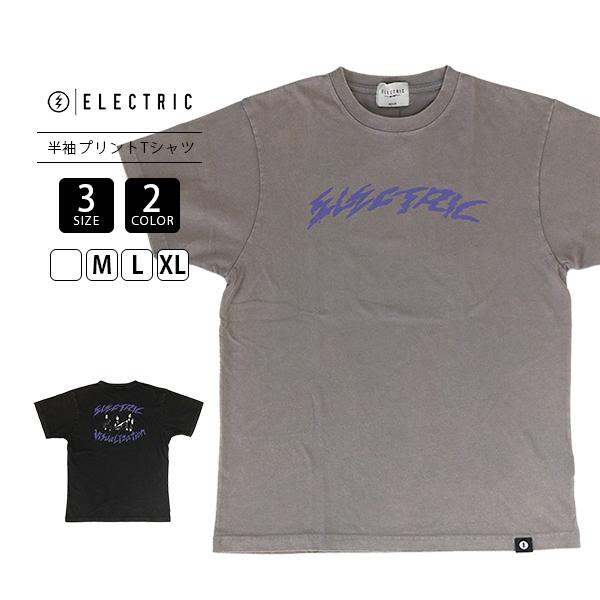 ELECTRIC エレクトリック メンズ Tシャツ 半袖 ビンテージ風 ACID WASH 洗い加工...