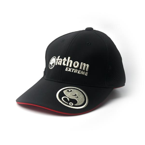 fathom EXTREME 透湿・防水・撥水 ハーフメッシュキャップ 3Dロゴ Silver 釣り...