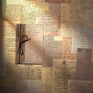 コラージュ素材 Rickton 60枚 レトロ デザインペーパー ジャンクジャーナル 紙素材 古書 ハトロン紙 コラージュペーパー 手帳素材パック ク